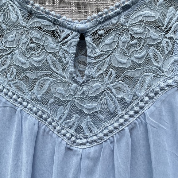 Blue sleeveless dress, flowy summer dress - Picture 3 of 4